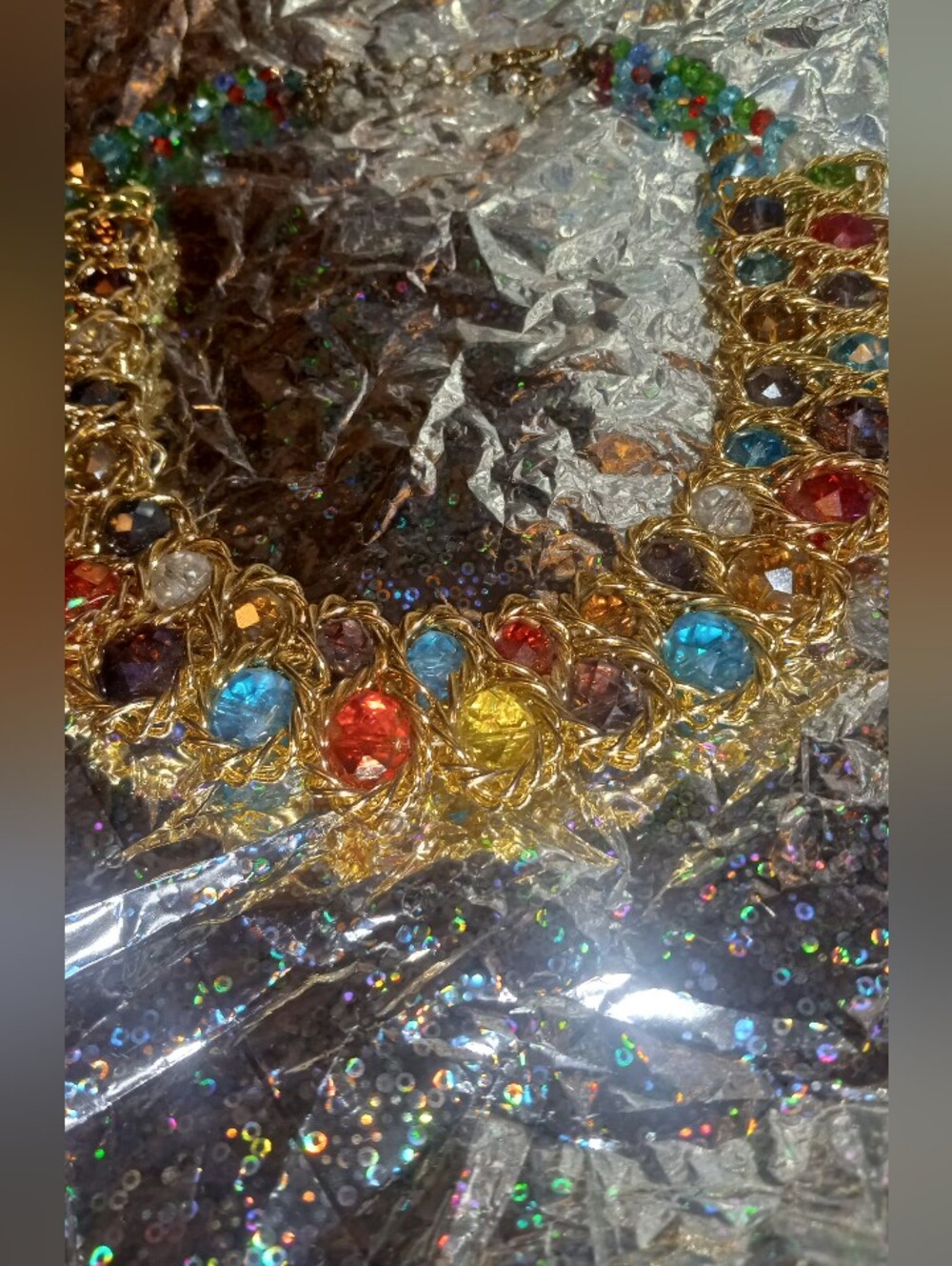 Necklace A Classy Chic Boutique Gold Multi-Gem Statement Necklace